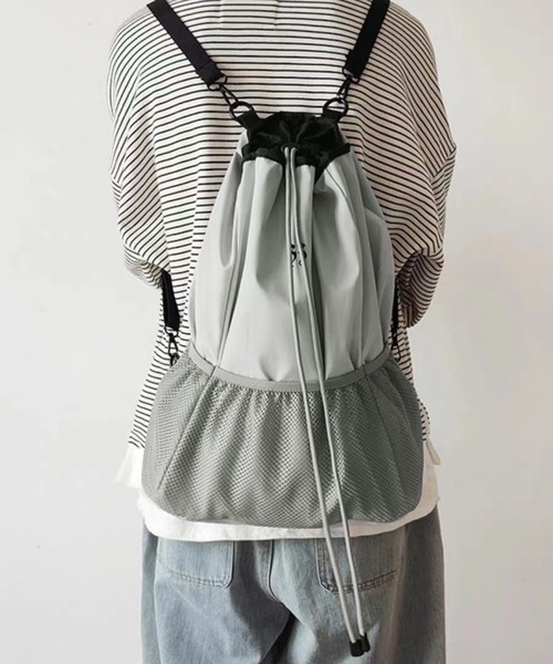 PORTER 迷彩巾着袋 メッシュポケット付き PORTER 迷彩巾着袋 メッシュポケット付き ポケット付きが便利