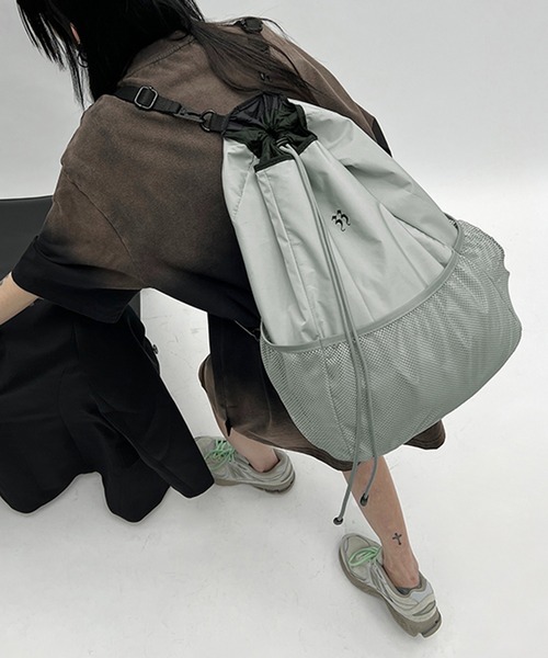 PORTER 迷彩巾着袋 メッシュポケット付き PORTER 迷彩巾着袋 メッシュポケット付き