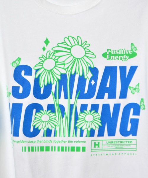 spiritoso(スピリトーゾ)の「【spiritoso】SUNDAY MORNING ビッグシルエットTシャツ(Tシャツ/カットソー・レディース・ネイビー/ブラック/ホワイト・LARGE/MEDIUM)」の5枚目の写真