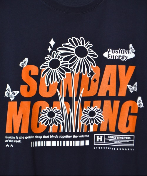 spiritoso(スピリトーゾ)の「【spiritoso】SUNDAY MORNING ビッグシルエットTシャツ(Tシャツ/カットソー・レディース・ネイビー/ブラック/ホワイト・LARGE/MEDIUM)」の7枚目の写真