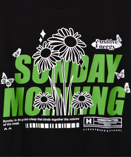spiritoso(スピリトーゾ)の「【spiritoso】SUNDAY MORNING ビッグシルエットTシャツ(Tシャツ/カットソー・レディース・ネイビー/ブラック/ホワイト・LARGE/MEDIUM)」の9枚目の写真