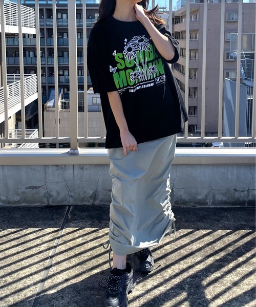 spiritoso(スピリトーゾ)の「【spiritoso】SUNDAY MORNING ビッグシルエットTシャツ(Tシャツ/カットソー・レディース・ネイビー/ブラック/ホワイト・LARGE/MEDIUM)」の14枚目の写真