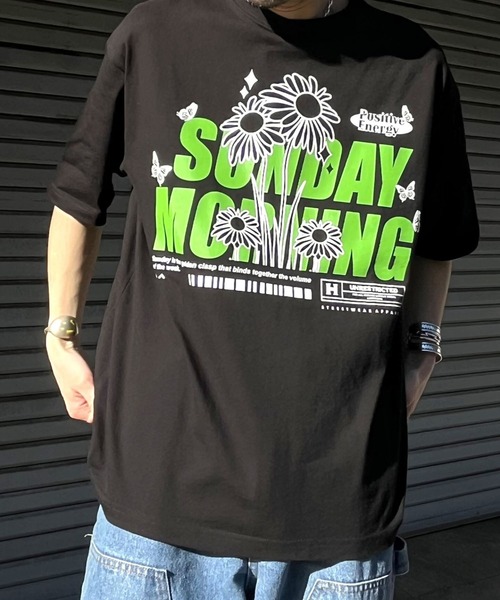 spiritoso(スピリトーゾ)の「【spiritoso】SUNDAY MORNING ビッグシルエットTシャツ(Tシャツ/カットソー・レディース・ネイビー/ブラック/ホワイト・LARGE/MEDIUM)」の18枚目の写真