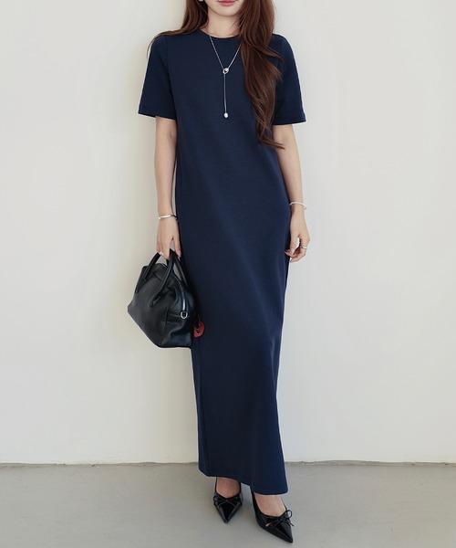 by LEGNA（バイレグナ）の「【選べる2タイプ】マキシワンピース 半袖/アシメスリーブ（ワンピース・レディース・グレー系その他2/ブラウン系その他/ブラック系その他/グレー系その他/チャコール/ブラック/杢グレー/モカ/グレー系その他3/ブラウン系/ダルブルー系1/グレイッシュベージュ/ダルブルー系/ブラウン/グレー系2/ベージュ系2/ブラック系2/ネイビー系・L-Long/M-Long/L-Regular/M-Regular/L-Short/M-Short）」の16枚目の写真