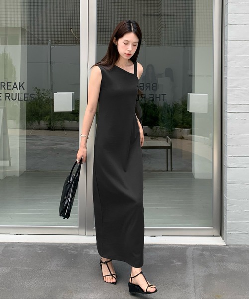 by LEGNA（バイレグナ）の「【選べる2タイプ】マキシワンピース 半袖/アシメスリーブ（ワンピース・レディース・グレー系その他2/ブラウン系その他/ブラック系その他/グレー系その他/チャコール/ブラック/杢グレー/モカ/グレー系その他3/ブラウン系/ダルブルー系1/グレイッシュベージュ/ダルブルー系/ブラウン/グレー系2/ベージュ系2/ブラック系2/ネイビー系・L-Long/M-Long/L-Regular/M-Regular/L-Short/M-Short）」の21枚目の写真