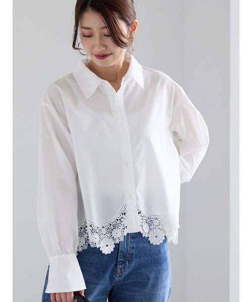 Te chichi（テチチ）の「レースクロップドブラウス（シャツ/ブラウス・レディース・ブラック/オフホワイト・F）」の5枚目の写真