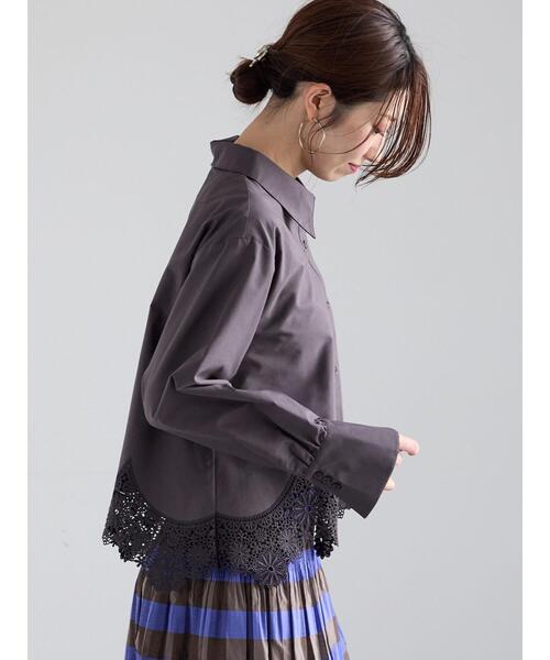 Te chichi（テチチ）の「レースクロップドブラウス（シャツ/ブラウス・レディース・ブラック/オフホワイト・F）」の17枚目の写真