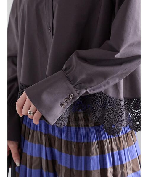 Te chichi（テチチ）の「レースクロップドブラウス（シャツ/ブラウス・レディース・ブラック/オフホワイト・F）」の15枚目の写真