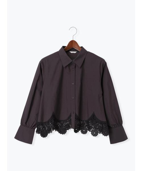 Te chichi（テチチ）の「レースクロップドブラウス（シャツ/ブラウス・レディース・ブラック/オフホワイト・F）」の12枚目の写真