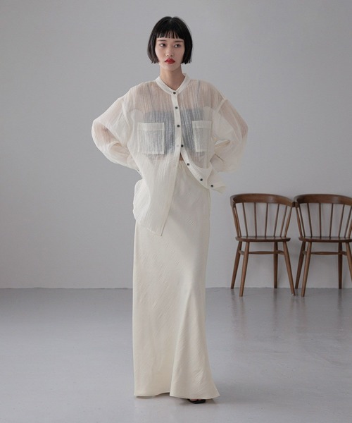 LOWRYS FARM(ローリーズファーム)の「ストレッチサテンスカート 290120(スカート・レディース・ピンク/アイボリー/ブラック/チャコールグレー/ブラウン/レオパード/その他/ブルー/ブラック系その他/ホワイト系その他/ブラウン系その他/グレー/ライム/ブラック系8/ホワイト系7/イエロー/ベージュ系その他/ライトグリーン・SMALL/MEDIUM/LARGE)」の19枚目の写真