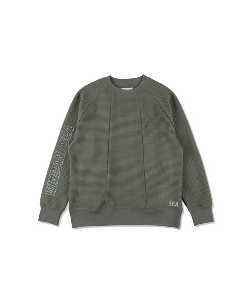 WIND AND SEA(ウィンダンシー)の「WDS-ES WDS_TEX Dimensional Crewneck Sweatshirt(スウェット・メンズ・オリーブドラブ/グレー/アイボリー/ブラック・XL/S/M/L)」の4枚目の写真