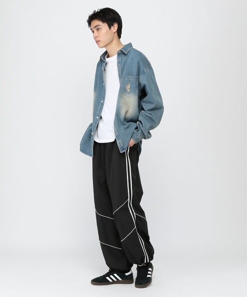 3.3 Field Trip （3.3フィールドトリップ）の「3.3 Field Trip／サイドプリントパンツ（その他パンツ・メンズ・ブラック・LARGE/MEDIUM）」の3枚目の写真