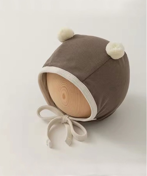 くまぱんママ セール】【 Bambin / ボンバン 】 くまみみ ポンポン ボンネット