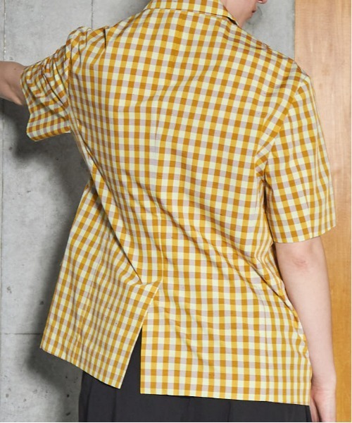 MAISON SPECIAL(メゾンスペシャル)の「Color Plaid Half Sleeve Jacket/カラーチェックハーフスリーブジャケット(テーラードジャケット・レディース・イエロー/ピンク・FREE)」の10枚目の写真