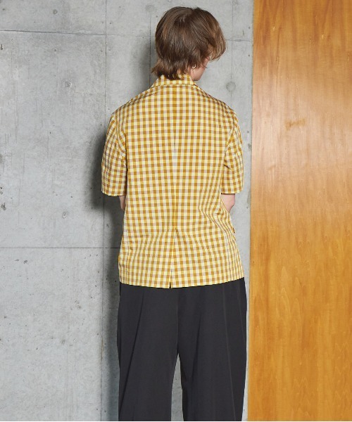 MAISON SPECIAL(メゾンスペシャル)の「Color Plaid Half Sleeve Jacket/カラーチェックハーフスリーブジャケット(テーラードジャケット・レディース・イエロー/ピンク・FREE)」の7枚目の写真