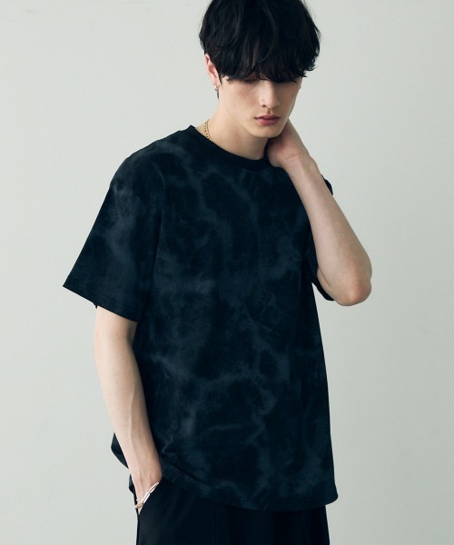 Tシャツ　Marble セール】Marble pattern oversize s/s t-shirt / マーブル