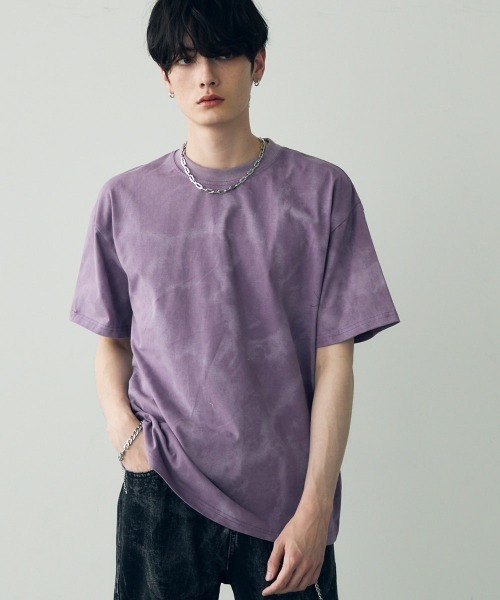 美品 Mulberry マルベリー ★ Tシャツ アシンメトリー オーバーサイズ セール】Marble pattern oversize s/s t-shirt / マーブル