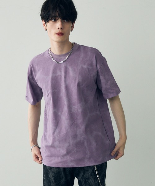 セール】Marble pattern oversize s/s t-shirt / マーブル