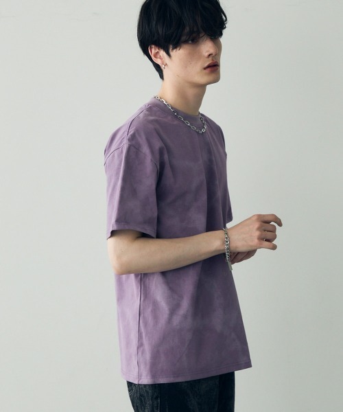 Shoowtime(ショウタイム)の「Marble pattern oversize s/s t-shirt / マーブルパターンオーバーサイズTシャツ(Tシャツ/カットソー・メンズ・グレー系/パープル系/ホワイト系/ブラック系・MEDIUM/X-LARGE/LARGE)」の19枚目の写真