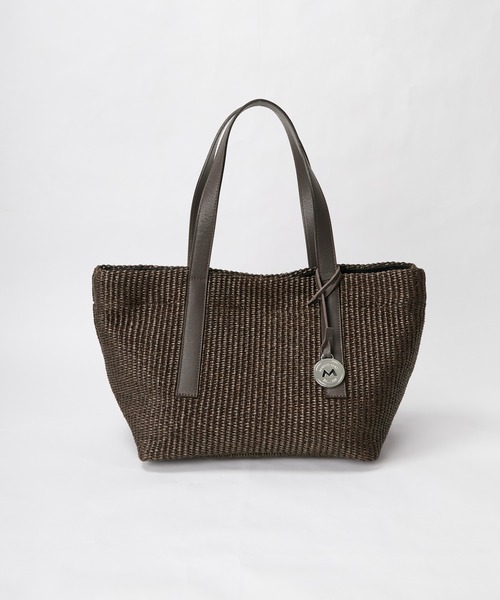 marco masi（マルコマージ）の「【MARCO MASI】ラフィア風トートバッグ-RAFFIA LIKE HANDBAG（トートバッグ・レディース・ベージュ/ダークブラウン・FREE）」の10枚目の写真