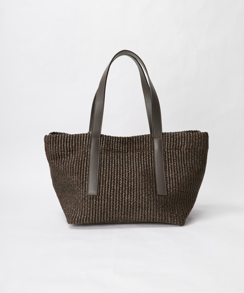 marco masi（マルコマージ）の「【MARCO MASI】ラフィア風トートバッグ-RAFFIA LIKE HANDBAG（トートバッグ・レディース・ベージュ/ダークブラウン・FREE）」の11枚目の写真