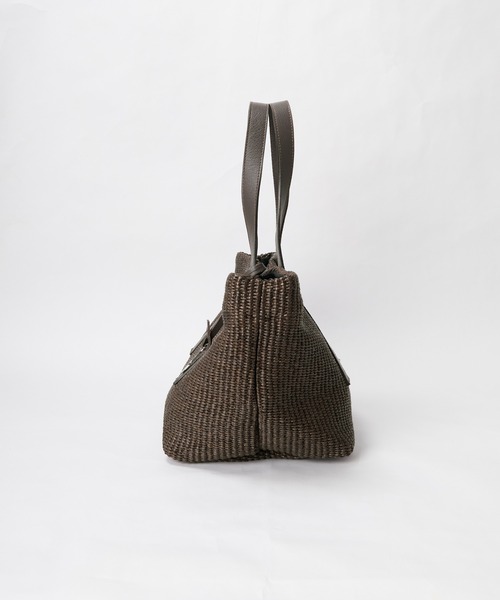 marco masi（マルコマージ）の「【MARCO MASI】ラフィア風トートバッグ-RAFFIA LIKE HANDBAG（トートバッグ・レディース・ベージュ/ダークブラウン・FREE）」の12枚目の写真