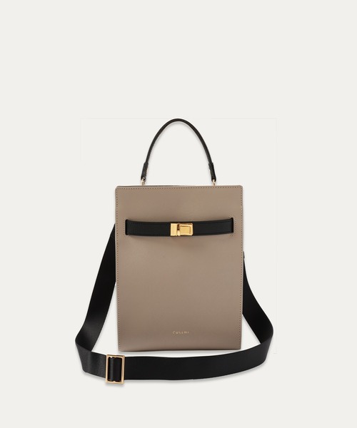 CULLNI(クルニ)の「Clasp lock Belt Hand Bag(ハンドバッグ・メンズ・ブラウン系/オフホワイト/グレー/ブラック系その他/ブラック/スカイブルー・ONESIZE)」の5枚目の写真