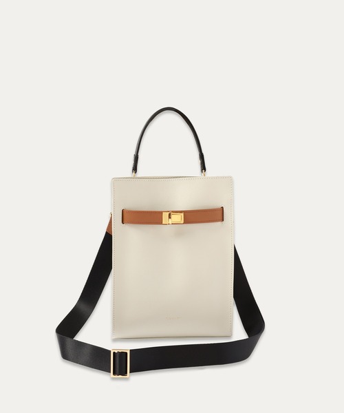 CULLNI(クルニ)の「Clasp lock Belt Hand Bag(ハンドバッグ・メンズ・ブラウン系/オフホワイト/グレー/ブラック系その他/ブラック/スカイブルー・ONESIZE)」の2枚目の写真