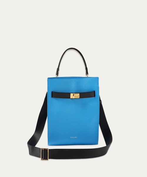 CULLNI(クルニ)の「Clasp lock Belt Hand Bag(ハンドバッグ・メンズ・ブラウン系/オフホワイト/グレー/ブラック系その他/ブラック/スカイブルー・ONESIZE)」の6枚目の写真