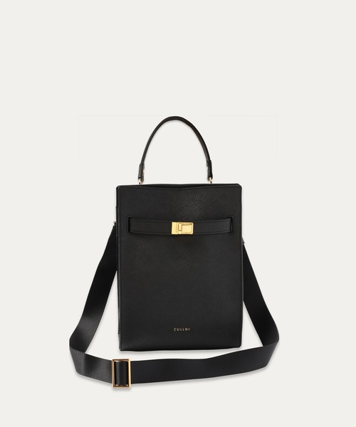 CULLNI(クルニ)の「Clasp lock Belt Hand Bag(ハンドバッグ・メンズ・ブラウン系/オフホワイト/グレー/ブラック系その他/ブラック/スカイブルー・ONESIZE)」の3枚目の写真