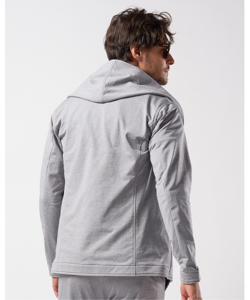 wjk（ダヴルジェイケイ）の「【LEON×B'2nd×wjk】riders wrap light jersey parka（パーカー・メンズ・ブラック/グレー・SMALL/MEDIUM/LARGE/X-LARGE）」の5枚目の写真