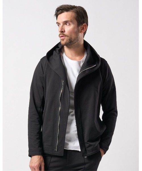 wjk（ダヴルジェイケイ）の「【LEON×B'2nd×wjk】riders wrap light jersey parka（パーカー・メンズ・ブラック/グレー・SMALL/MEDIUM/LARGE/X-LARGE）」の17枚目の写真