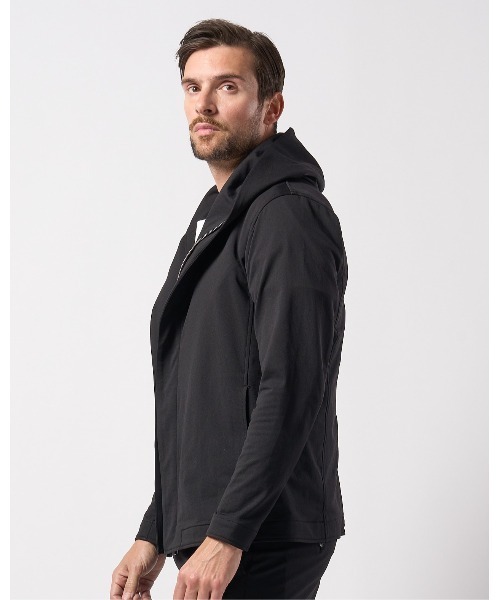 wjk（ダヴルジェイケイ）の「【LEON×B'2nd×wjk】riders wrap light jersey parka（パーカー・メンズ・ブラック/グレー・SMALL/MEDIUM/LARGE/X-LARGE）」の18枚目の写真