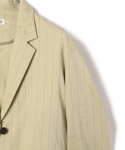 ADAM ET ROPE'（アダムエロペ）の「【EMOELLE】ドロストシャツジャケット（テーラードジャケット・レディース・ベージュ系その他/ブラック・38/36）」の3枚目の写真