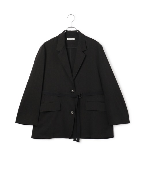 ADAM ET ROPE'（アダムエロペ）の「【EMOELLE】ドロストシャツジャケット（テーラードジャケット・レディース・ベージュ系その他/ブラック・38/36）」の11枚目の写真