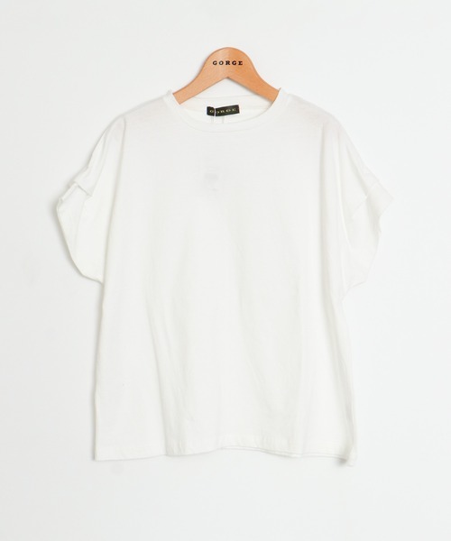 GORGE（ゴージ）の「タックショルダーTシャツ（Tシャツ/カットソー・レディース・ブラック/オフホワイト/オレンジ/ラベンダー・F）」の2枚目の写真