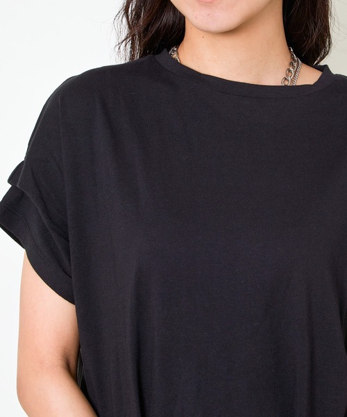GORGE（ゴージ）の「タックショルダーTシャツ（Tシャツ/カットソー・レディース・ブラック/オフホワイト/オレンジ/ラベンダー・F）」の12枚目の写真