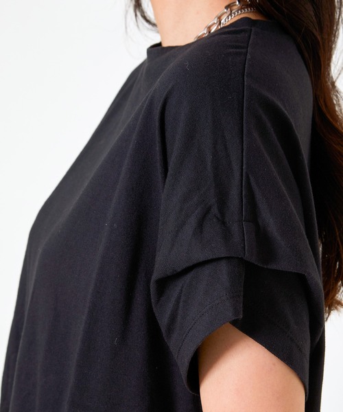 GORGE（ゴージ）の「タックショルダーTシャツ（Tシャツ/カットソー・レディース・ブラック/オフホワイト/オレンジ/ラベンダー・F）」の11枚目の写真