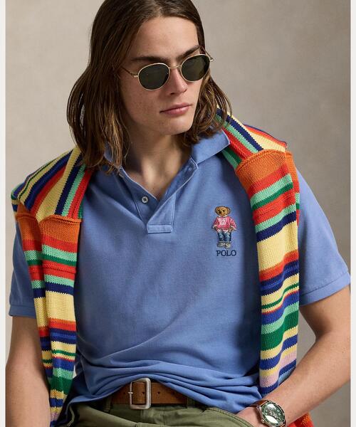 POLO RALPH LAUREN(ポロ ラルフ ローレン)の「クラシック フィット Polo ベア メッシュ ポロシャツ(ポロシャツ・メンズ・ブルー・L/M/S/XL/XS/XXL)」の5枚目の写真