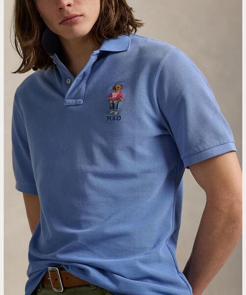 POLO RALPH LAUREN(ポロ ラルフ ローレン)の「クラシック フィット Polo ベア メッシュ ポロシャツ(ポロシャツ・メンズ・ブルー・L/M/S/XL/XS/XXL)」の4枚目の写真