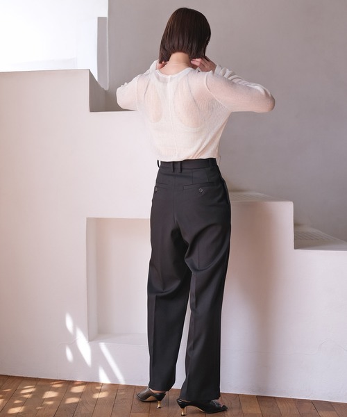 AKTE（アクテ）の「ツイルタックパンツ（その他パンツ・レディース・ミント/ブラック・1/2/2T）」の12枚目の写真