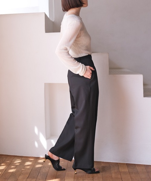 AKTE（アクテ）の「ツイルタックパンツ（その他パンツ・レディース・ミント/ブラック・1/2/2T）」の16枚目の写真