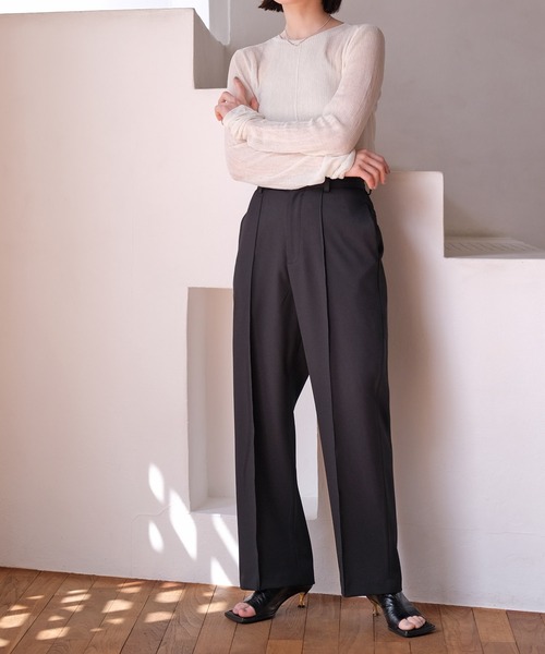 AKTE（アクテ）の「ツイルタックパンツ（その他パンツ・レディース・ミント/ブラック・1/2/2T）」の17枚目の写真