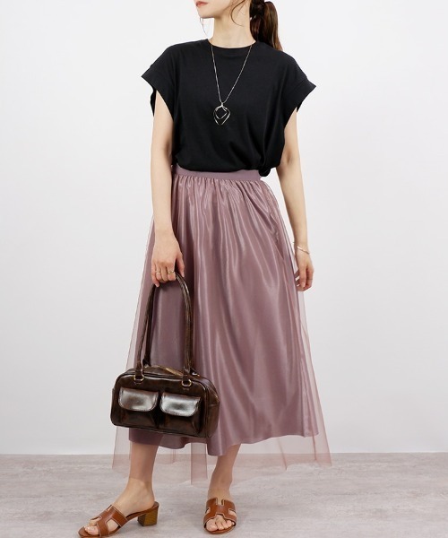 CLOTHY(クロシィ)の「【スタイリッシュ×ルーズな抜け感】バットウィングノースリトップス(タンクトップ・レディース・その他/ブラック/チャコールグレー/オフホワイト/レッド・LARGE/MEDIUM)」の11枚目の写真