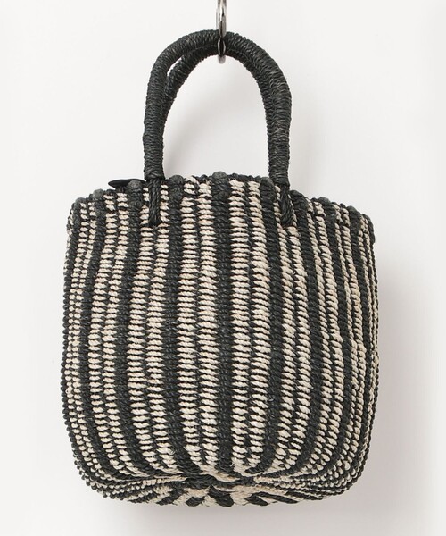 fredy emue（フレディエミュ）の「【BAGMATI/バグマティ】ストライプラウンドアバカバッグ（かごバッグ・レディース・ブラック系その他3・FREE）」の5枚目の写真