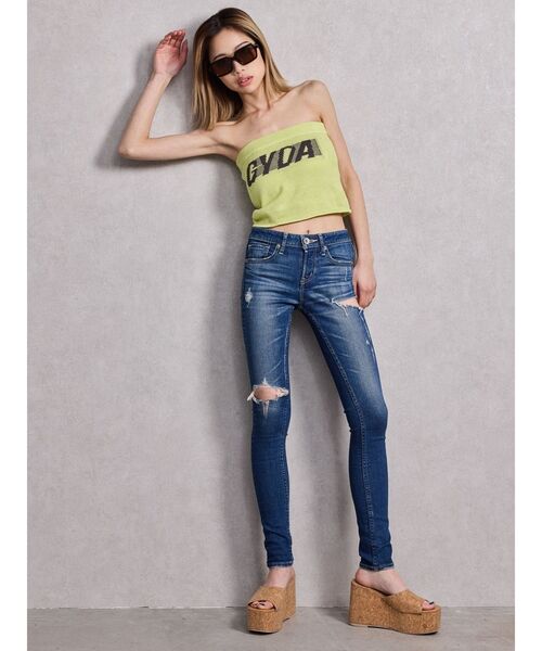 GYDA（ジェイダ）の「GYDA ニットベアトップス（ニット/セーター・レディース・オフホワイト/ブラック/スカイブルー/ピンク/ライム・FREE）」の16枚目の写真