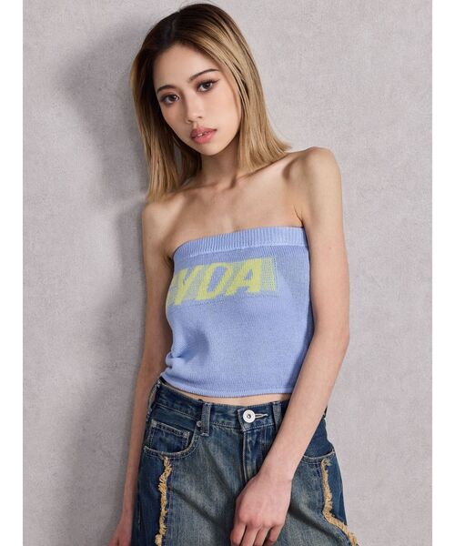 GYDA（ジェイダ）の「GYDA ニットベアトップス（ニット/セーター・レディース・オフホワイト/ブラック/スカイブルー/ピンク/ライム・FREE）」の17枚目の写真