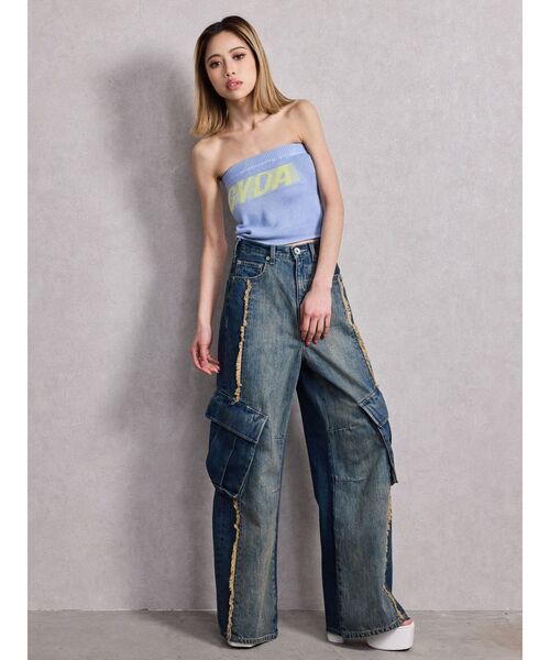 GYDA（ジェイダ）の「GYDA ニットベアトップス（ニット/セーター・レディース・オフホワイト/ブラック/スカイブルー/ピンク/ライム・FREE）」の18枚目の写真