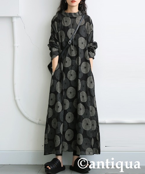 antiqua(アンティカ)の「ドット柄ワンピース(ワンピース・レディース・ブラック/ブルー・ONESIZE)」の19枚目の写真