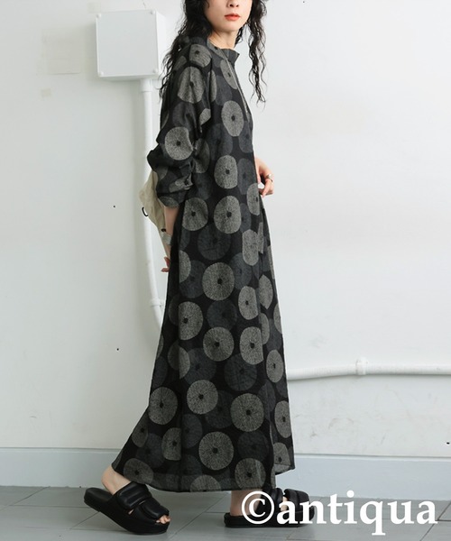 antiqua(アンティカ)の「ドット柄ワンピース(ワンピース・レディース・ブラック/ブルー・ONESIZE)」の13枚目の写真